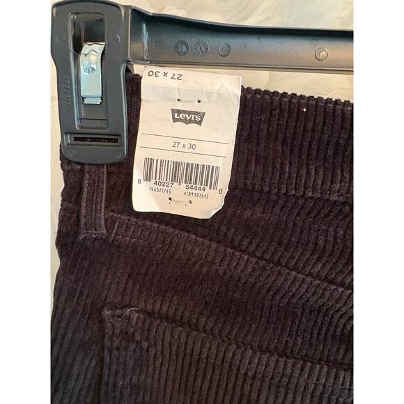 NWT LEVI'S 315 SHAPING BOOTCUT BLACK CORDUROY SIZE 27/30 - Picture 4 of 8